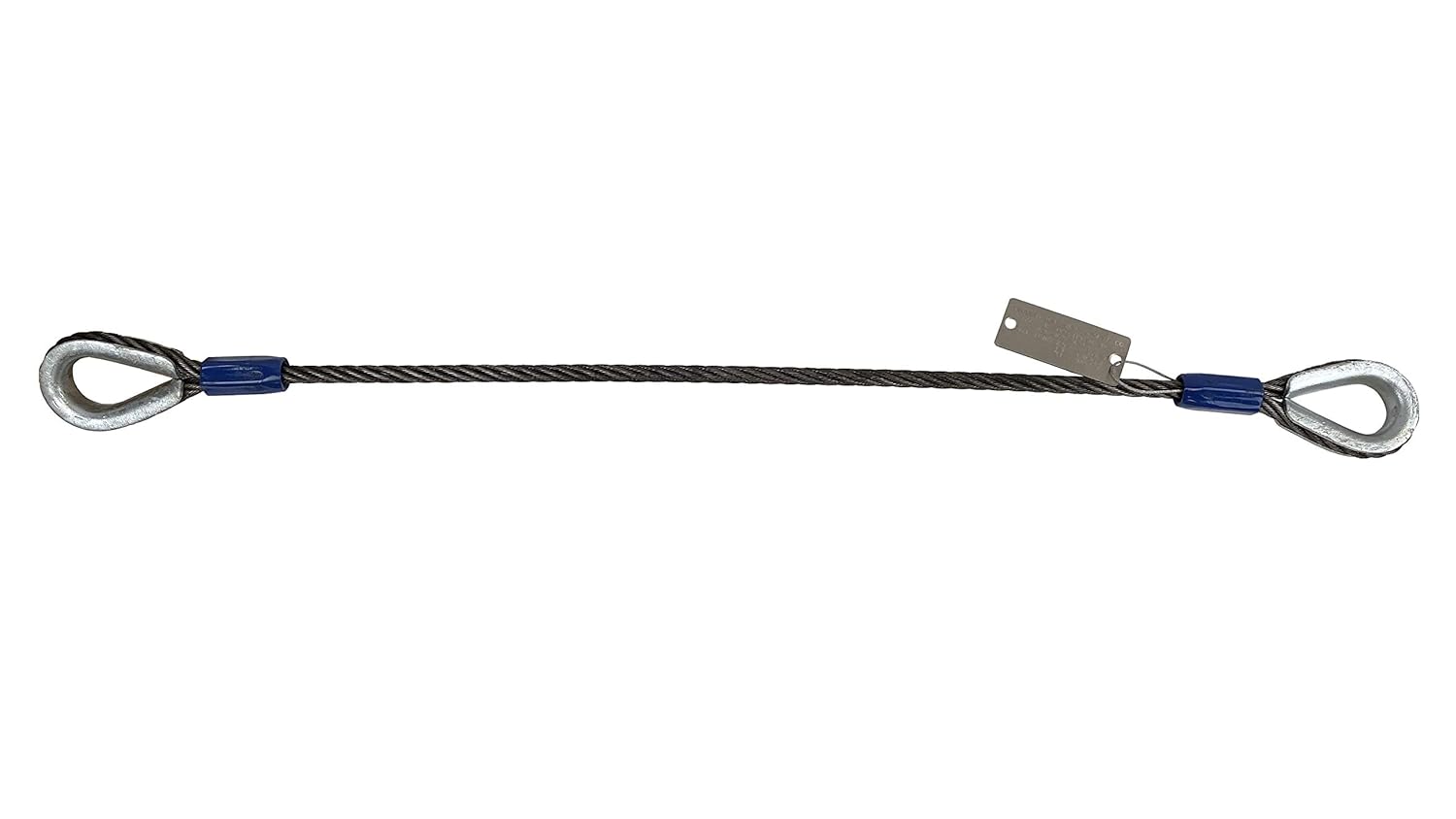 1/2 in x 12 ft Single Leg Wire Rope Sling with Thimble Eye
