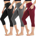 Highdays 3 Pack Leggings for Women with Pockets - Perfect Fit