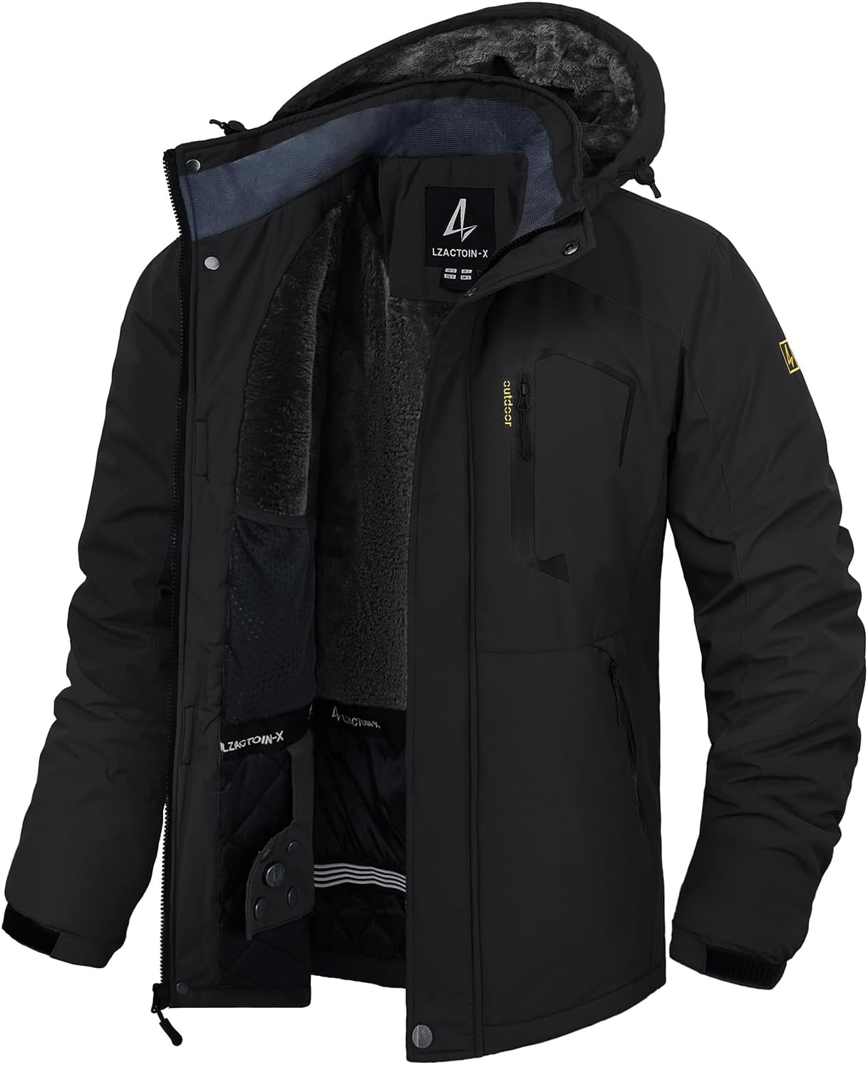 Men's Winter Ski Jacket Waterproof Fleece Coat for Cold Weather
