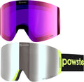 Powster OTG Ski Goggles: Magnetic Lens, UV Protection