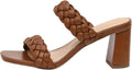 Dunes Iris Braided Heel Sandal - Comfortable Memory Foam 2.5in London