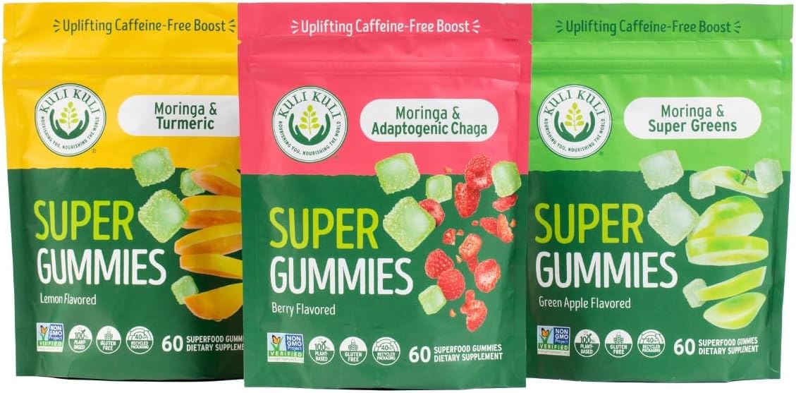 Kuli Kuli Super Energy Gummies - Natural Energy Booster Variety Pack