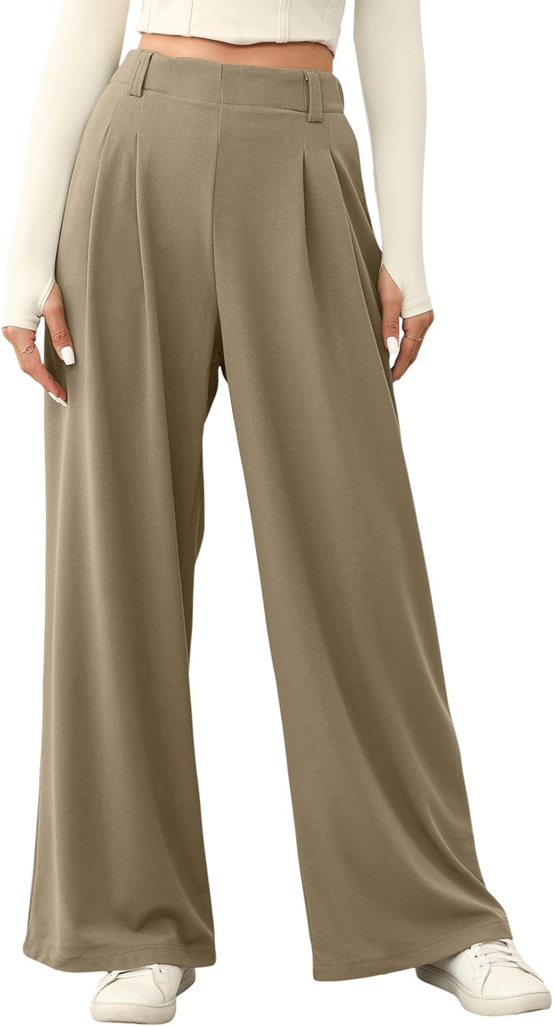 EVALESS Women's Wide Leg Pants for Casual Comfort and Style