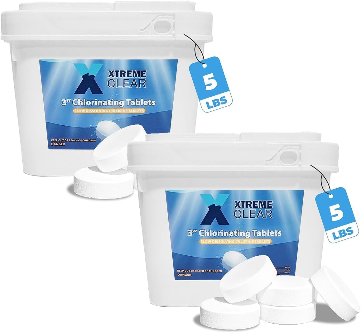 Xtremeclear 2-Pack 3in Swimming Pool Chlorine Tablets for Clean Water
