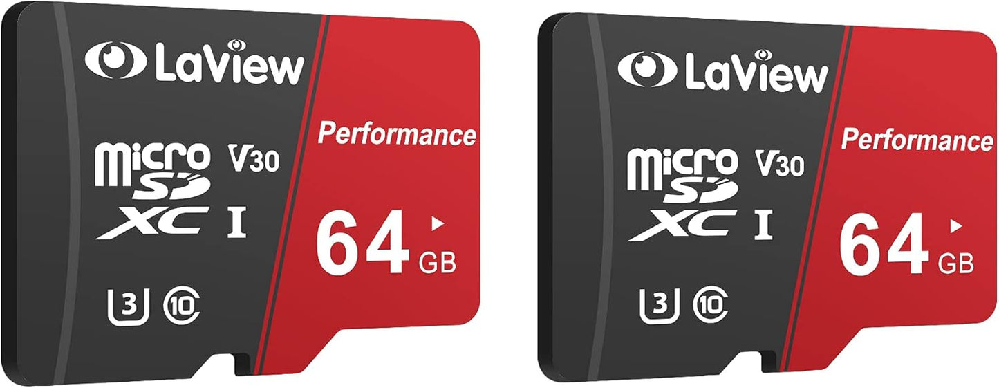 High Speed 64GB Micro SD Cards x2 Pack