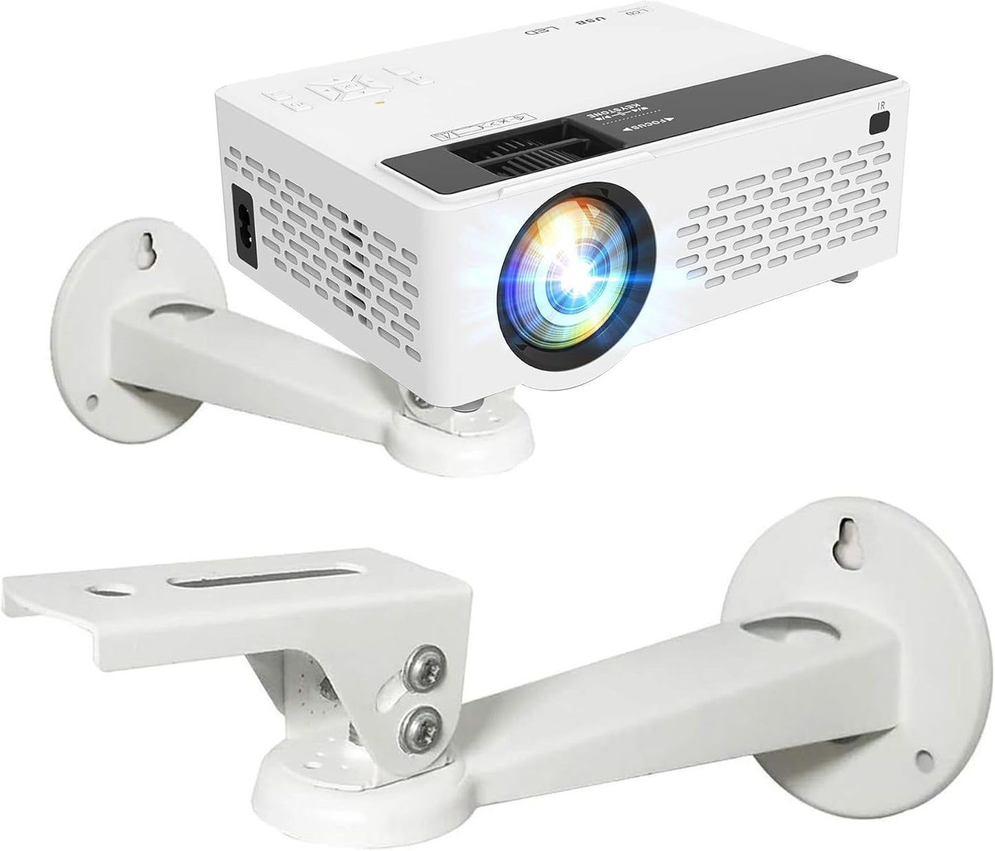 Angle Adjustable Mini Projector Wall Mount - 11 lb Load Capacity