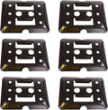 E-Track Mini Trailer Plate Tie-Downs, 6in x 5in - Heavy Duty Black