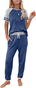 AUTOMET 2 Piece Lounge Sets For Women - Lightweight Summer Pajama Set