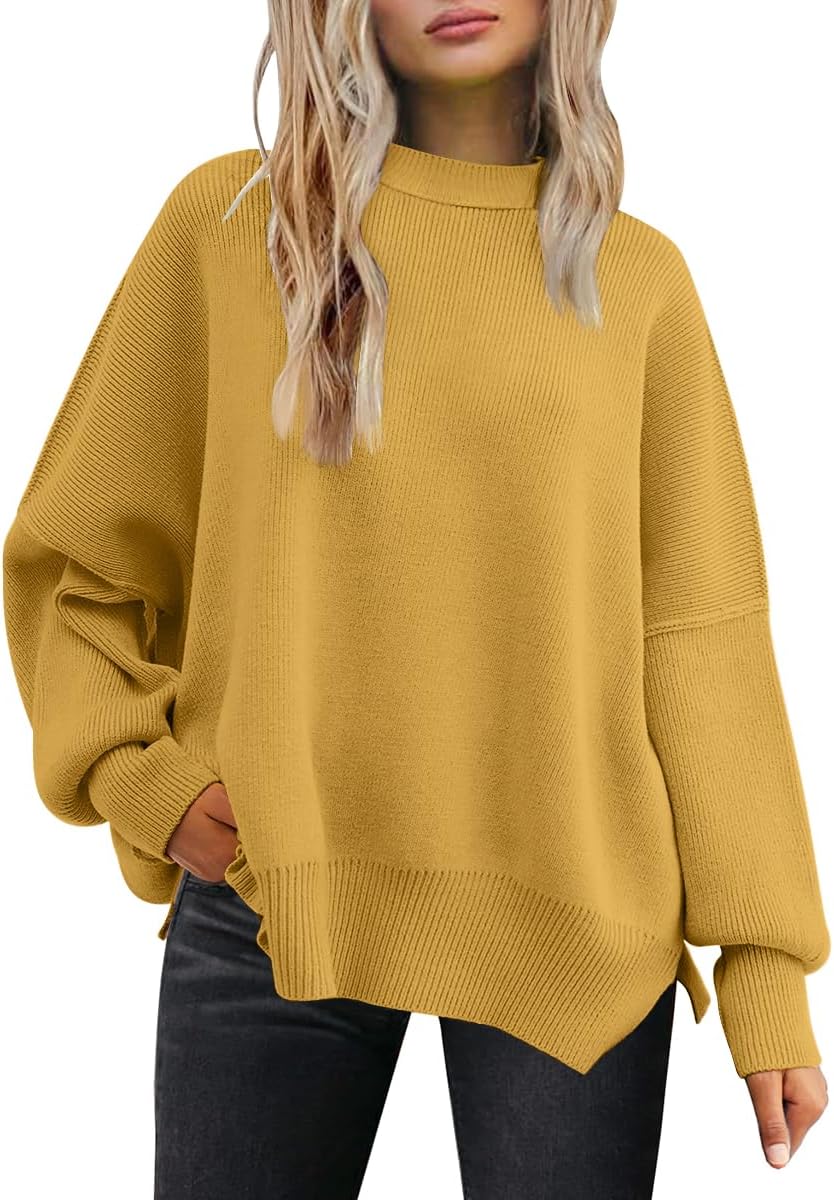 LILLUSORY Women's Oversized Batwing Sweaters for Fall Fashion