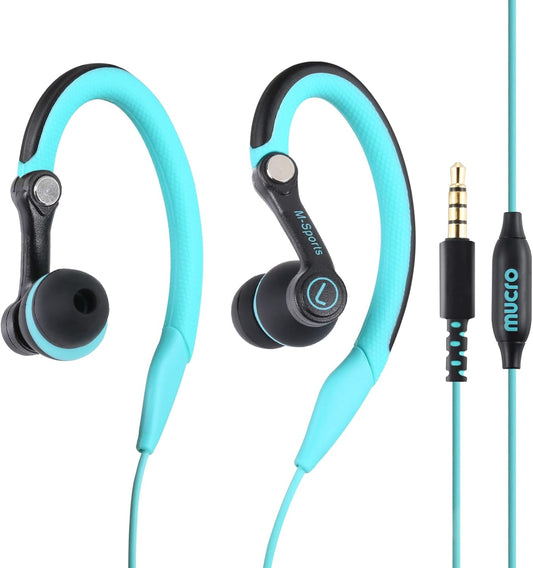 Sweatproof Sport Earbuds with Over Ear Hooks by Mucro