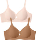 Wireless Bras for Women Jelly Seamless Push Up Bralette - Full
