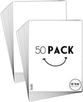 12x16 Picture Mat Backing Boards 50 Pack - Durable White Matte