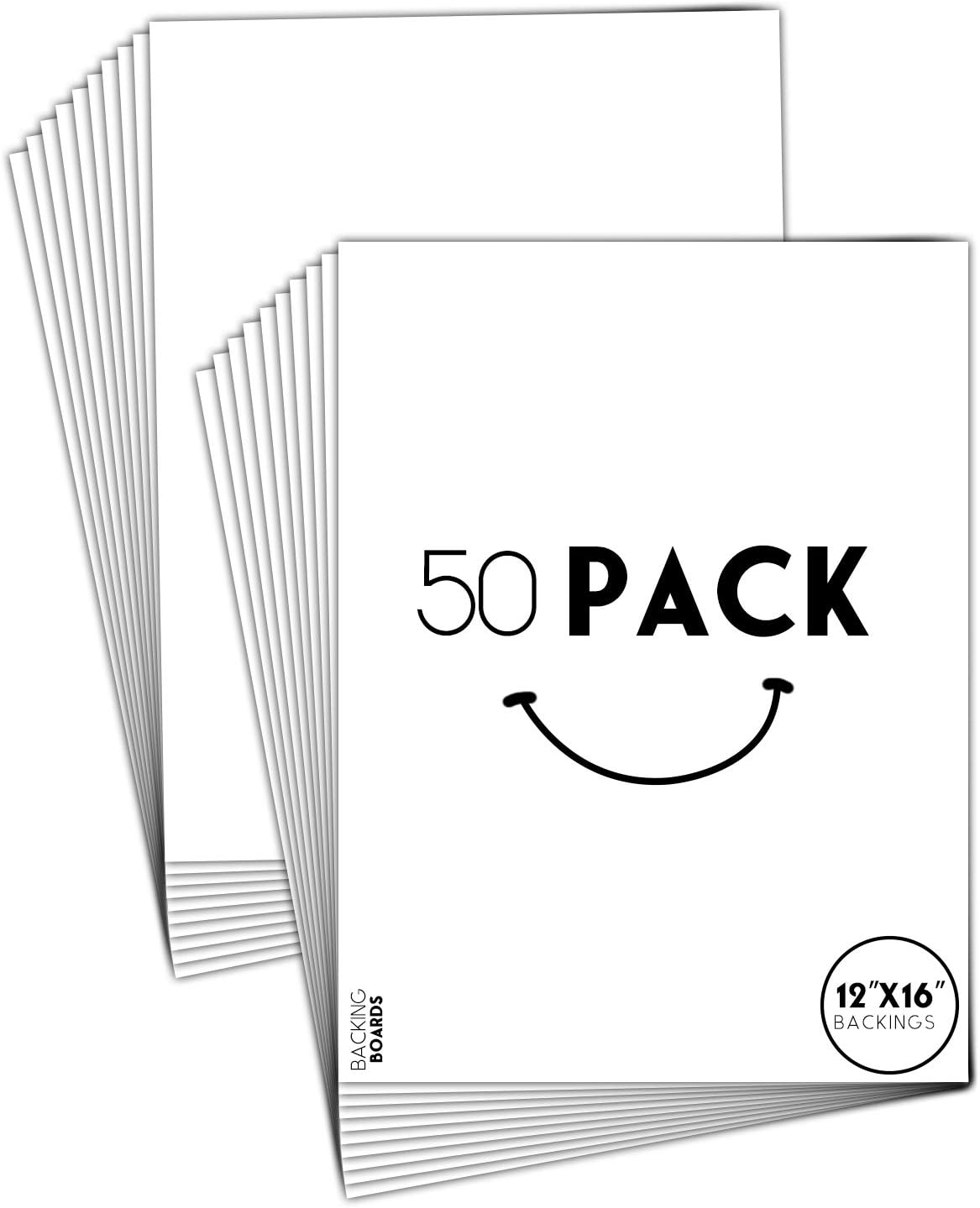 12x16 Picture Mat Backing Boards for Framing - 50 Pack