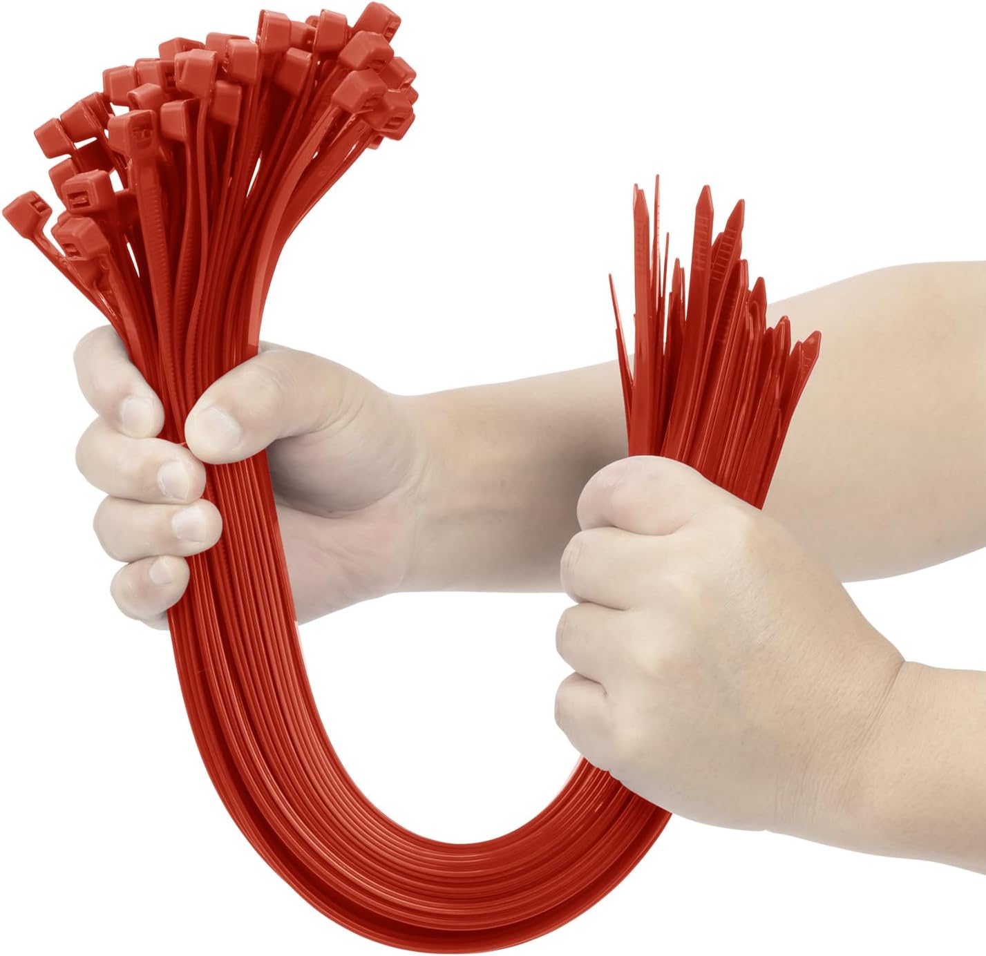 XINGO Red 16 Heavy-Duty Zip Ties - 200 LBS Strong