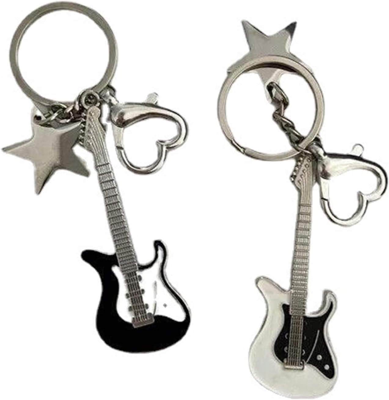 Music Lover's Cute Electric Guitar Keychains (2 Pcs)