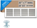Fits 24x6 Duct Opening Steel Return Air Grille for HVAC Use