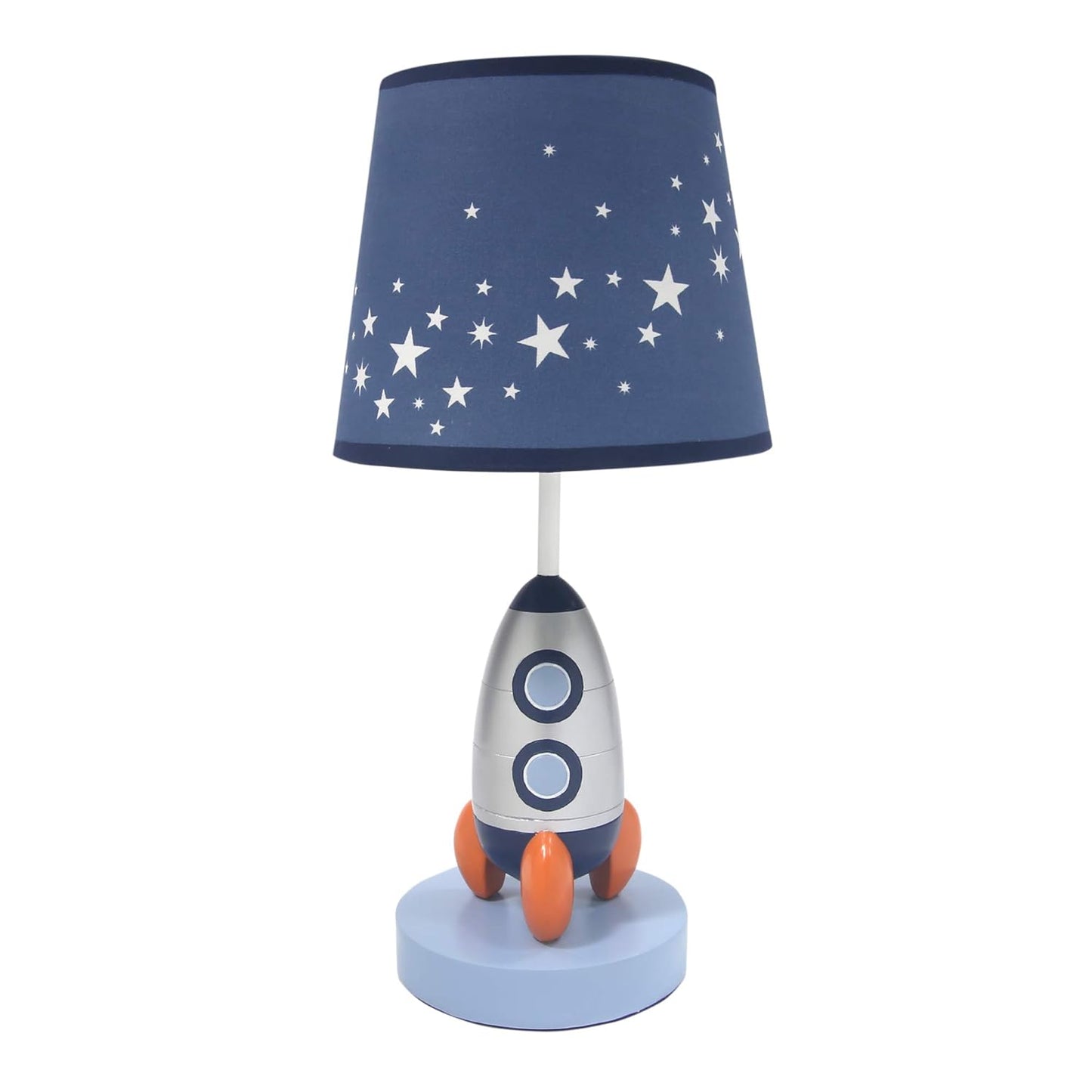 Lambs & Ivy Milky Way Blue/Silver Rocket Ship Nursery Lamp Review