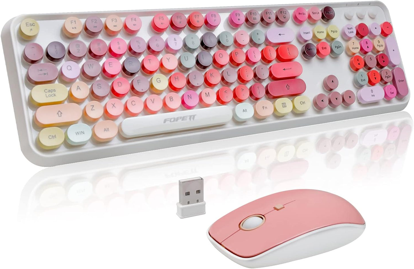 Wireless Keyboard and Mouse Combo with 2.4 GHz Connectivity for PC