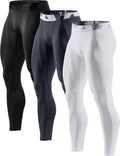 TSLA Men's Compression Pants - Cool Dry Athletic Running Tights Shoes