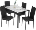 FDW Dining Table Set for Small Spaces - Modern 5-Piece Dining Set