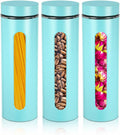 Mimorou Stainless Steel Canister Set with Glass Windows for Storage