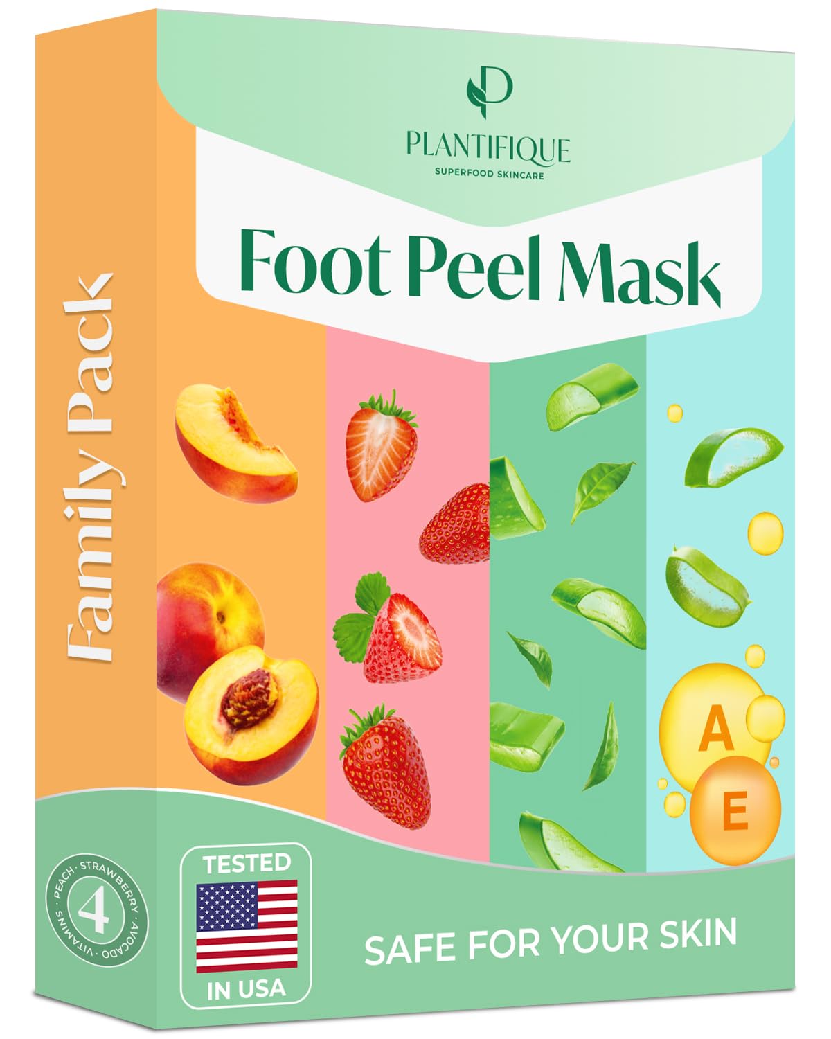Foot Peeling Mask 4 Pack for Silky Smooth Baby Soft Feet