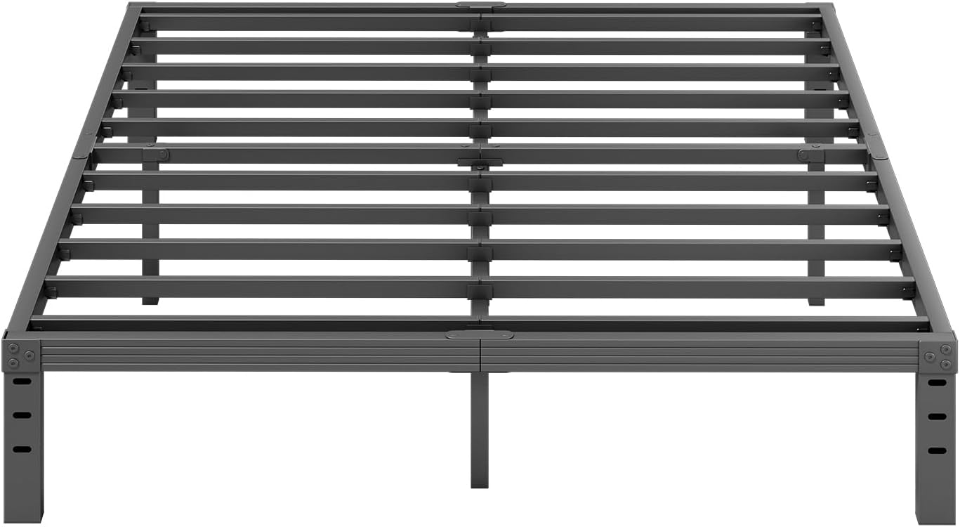 12 Inch High Metal Queen Bed Frame for Ultimate Comfort