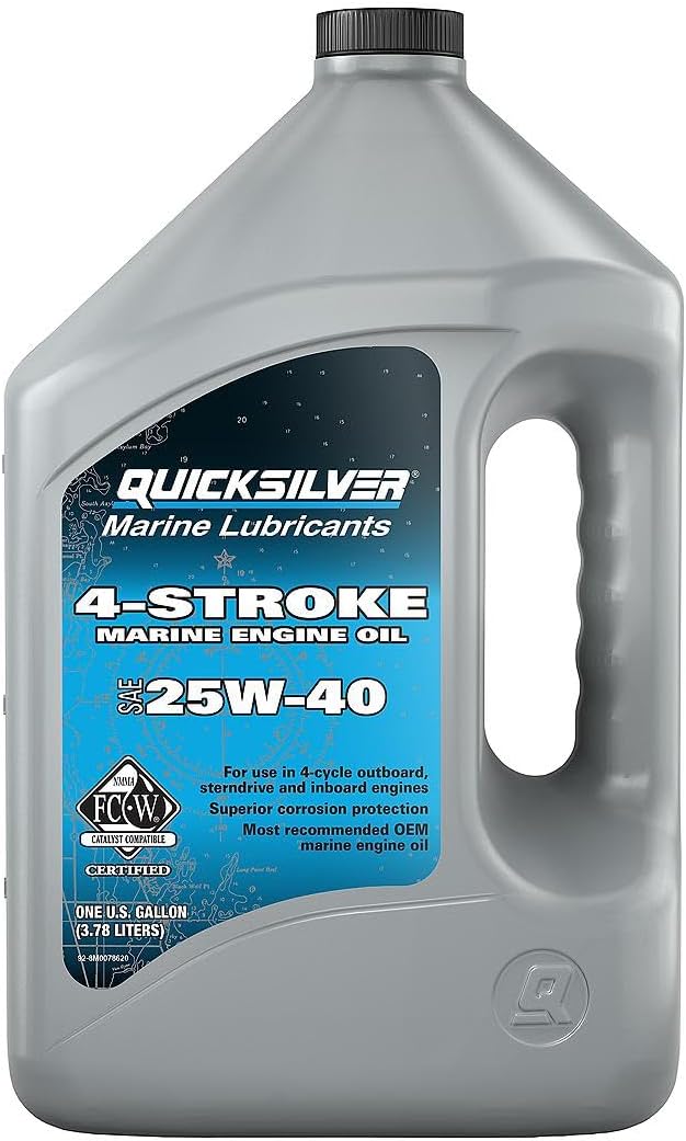 Quicksilver 25W-40 Marine Engine Oil for 4-Stroke Motors