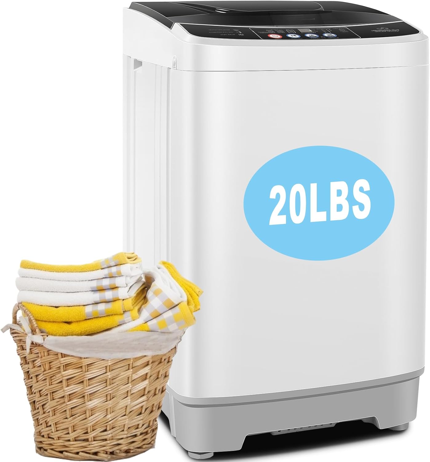 20Lbs Portable Washing Machine with Compact Design and Power