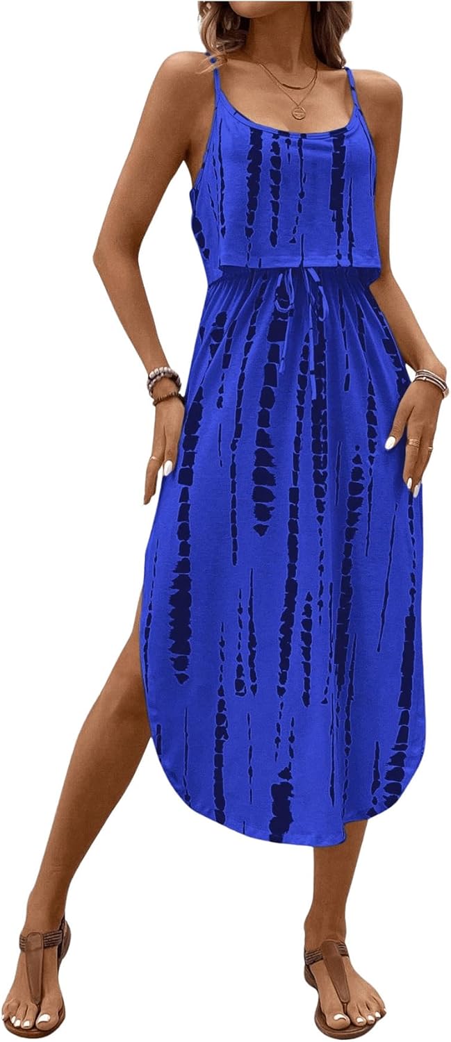 Women's Spaghetti Strap Tie Dye Cami Dress for Every Occasion