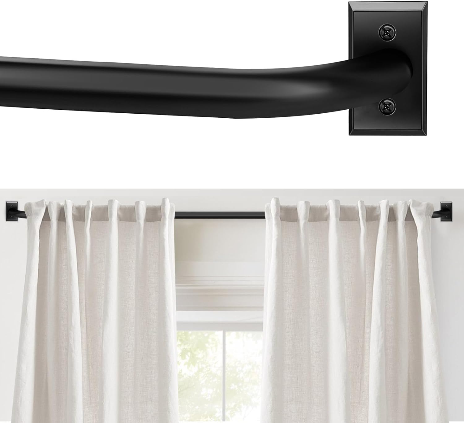 Adjustable Extra Long Blackout Curtain Rod for Modern Homes