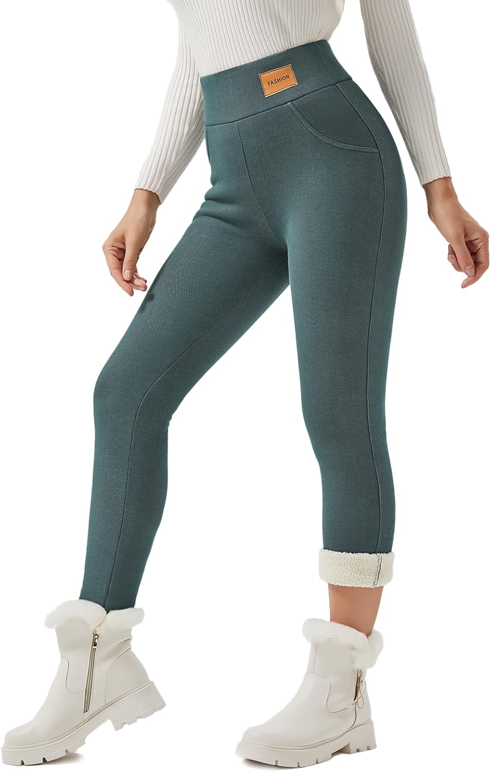 Winter Warm Thick Leggings Fleece Lined Stretchy Soft Tights