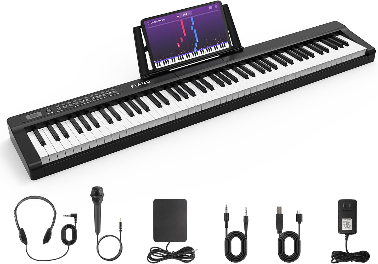 Digital Piano 88 Key Full Size Semi Weighted Keyboard Set