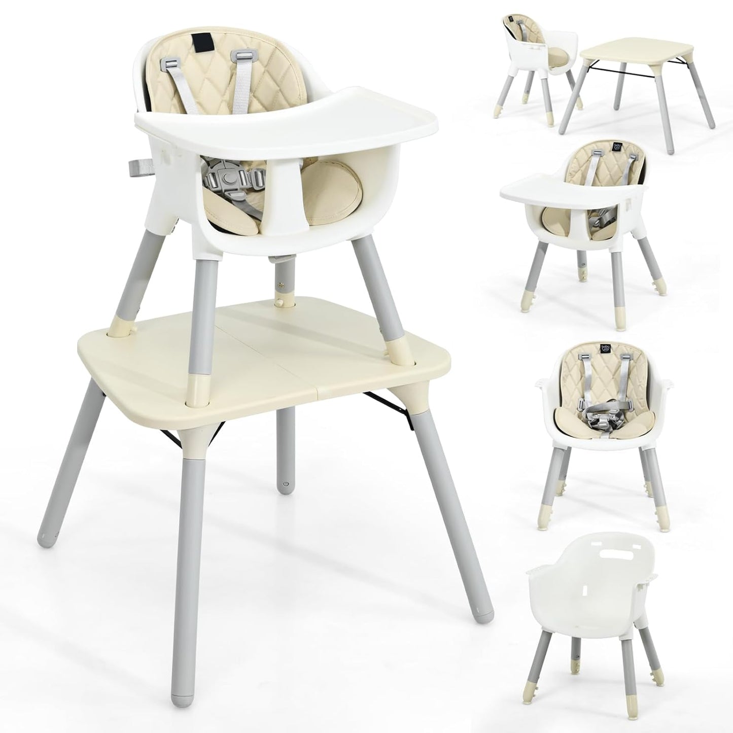 HONEY JOY 5-in-1 High Chair: Convertible Comfort