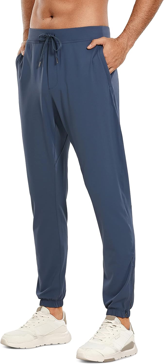 CRZ YOGA Mens 4-Way Stretch Golf Joggers for Active Lifestyle