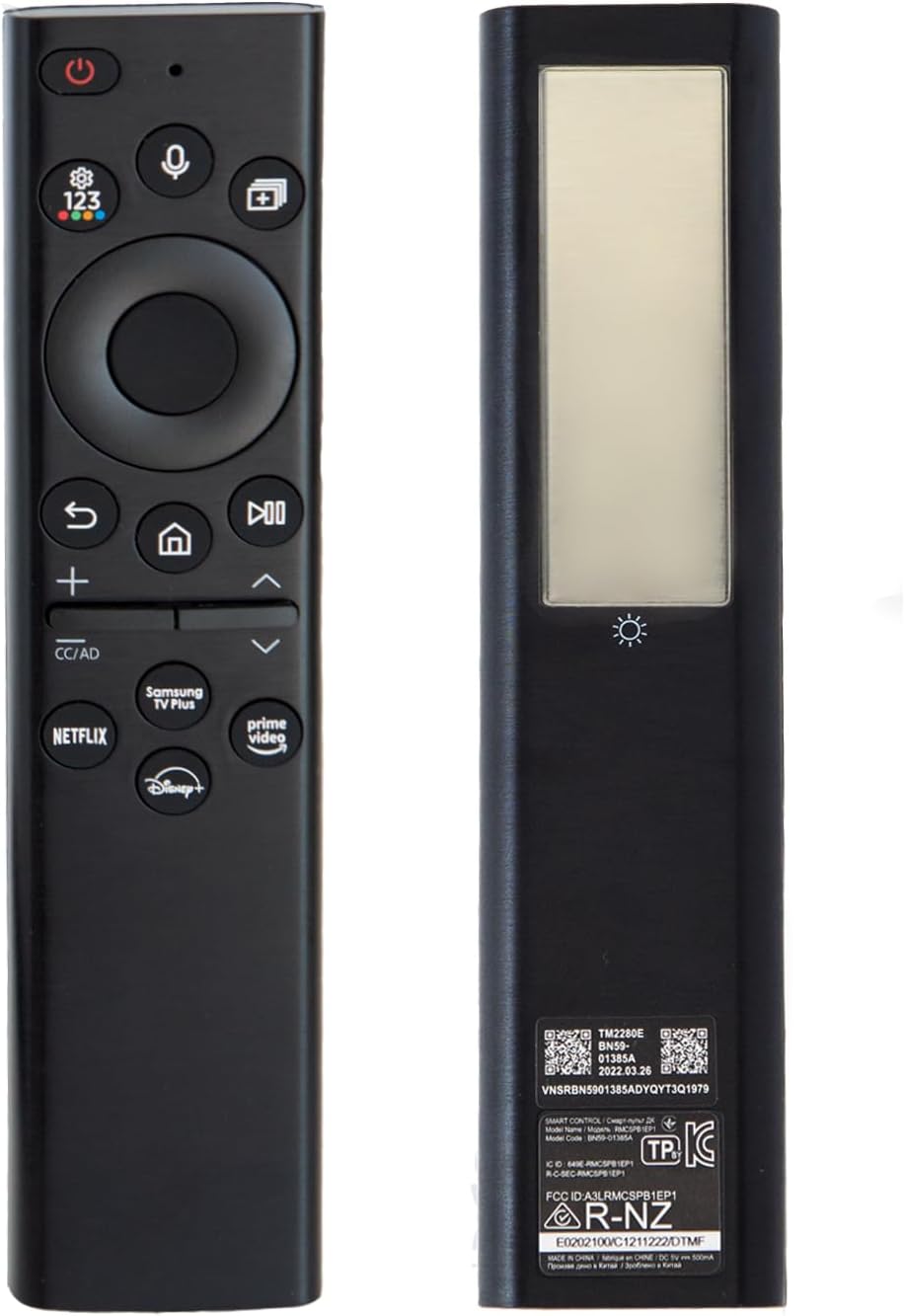 Solar Universal Remote for Samsung Smart TV - Black