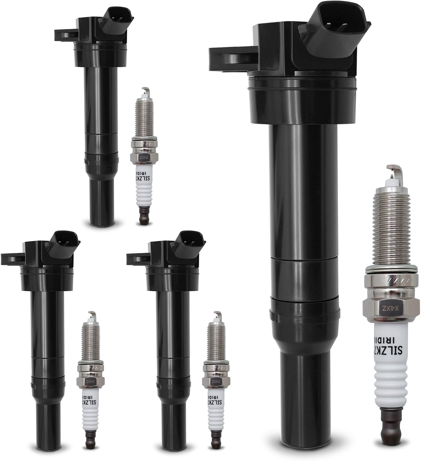 UF651 Ignition Coil & Double Iridium Spark Plug for Kia Hyundai