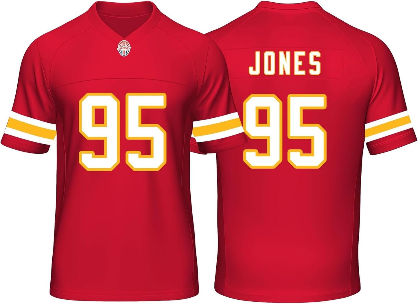 Custom Mens/Youth Football Stitched T-Shirt for Sports Fans