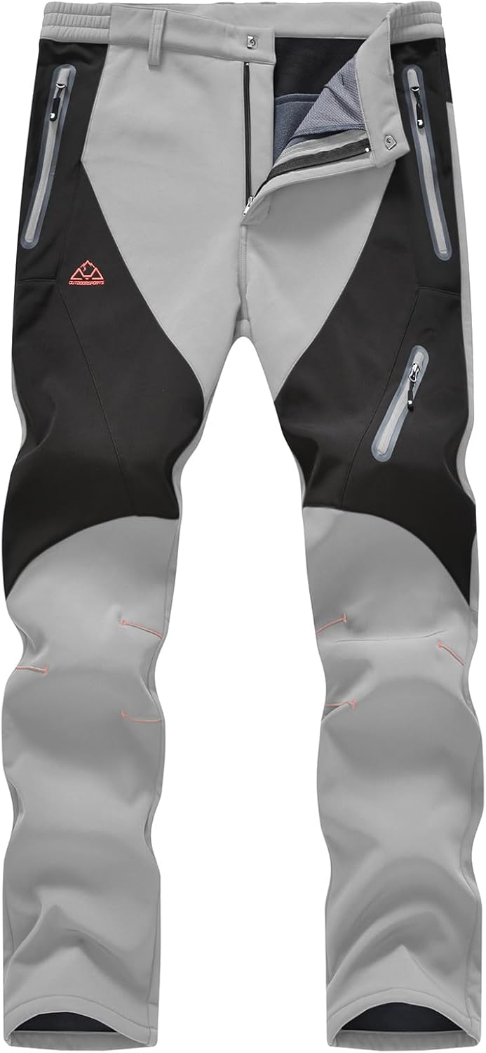 Rdruko Men's Snow Pants Waterproof Insulated for Winter Sports