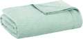 Egyptian Cotton Seafoam Full/Queen Blanket 90x90 - Lightweight Waffle