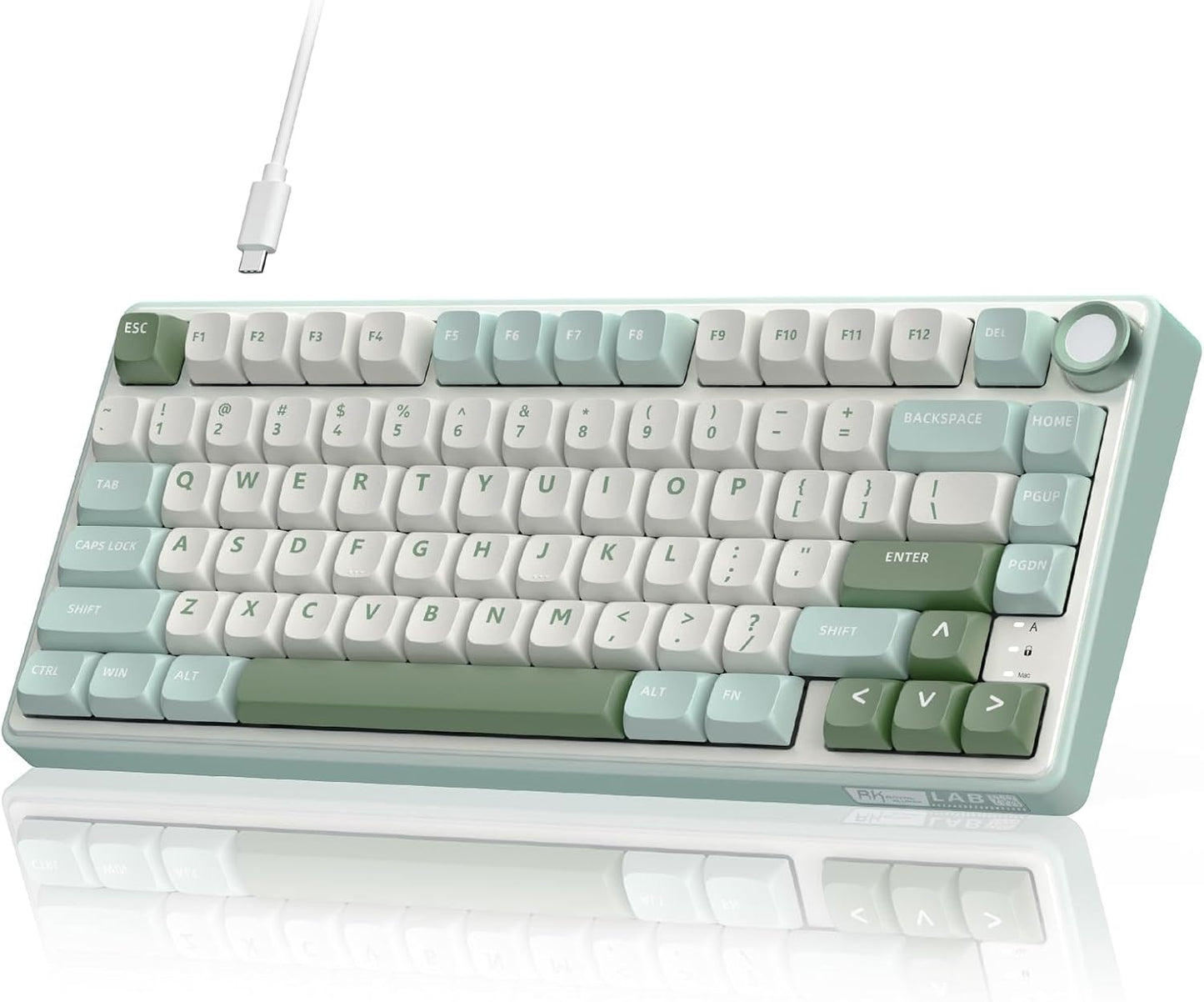 RK ROYAL KLUDGE R75 Gaming Keyboard - Gasket Mount with Volume Knob