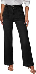 Sidefeel Women's Wide Leg Jeans High Waisted Tummy Control are