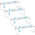 15.5 to 25.5 Inch Kitchen Cabinet Shelf Organizers - Adjustable 4-Pack