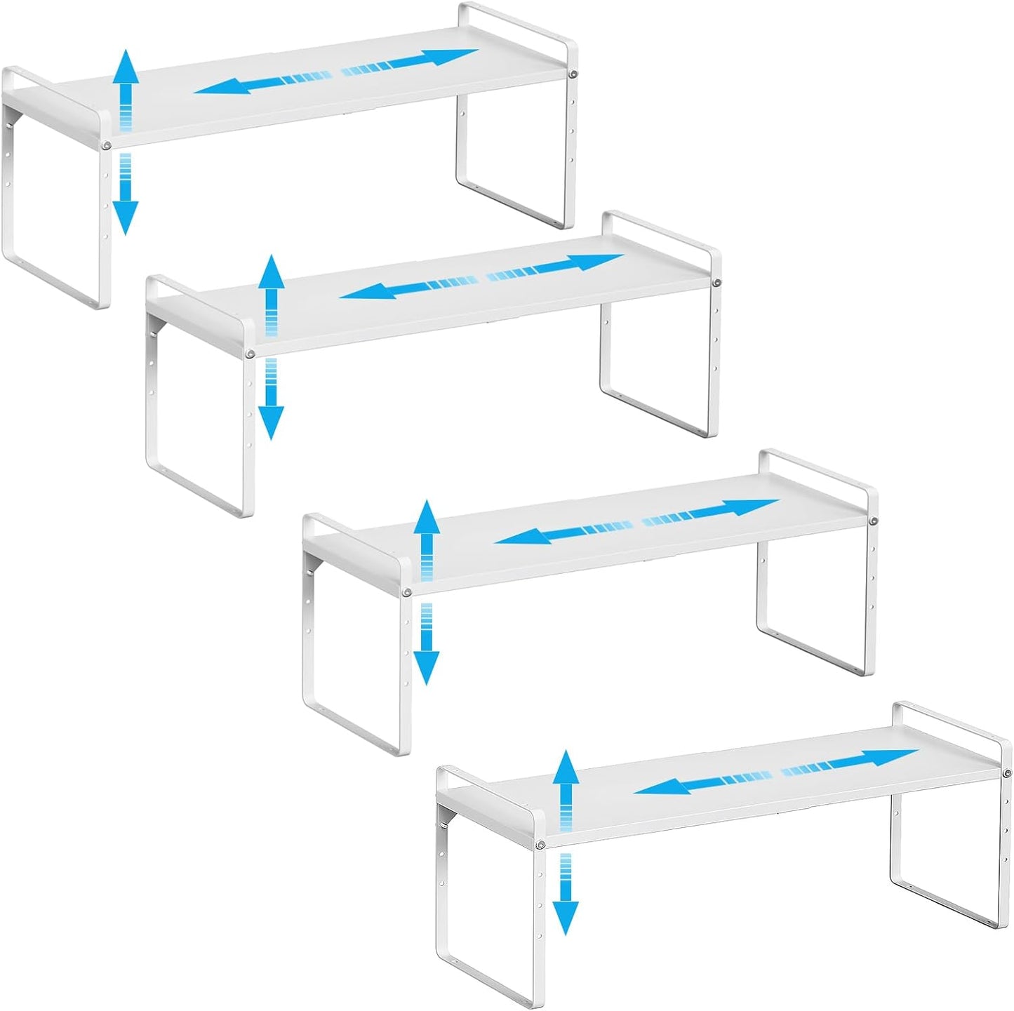 Adjustable Kitchen Cabinet Shelf Organizers for Space Saving
