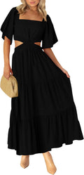 LEANI Women's Summer Cutout Maxi Dress for Stylish Casual Events