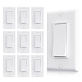 4 Way Switch Decorative Light Rocker Switch - 10 Pack Glossy White
