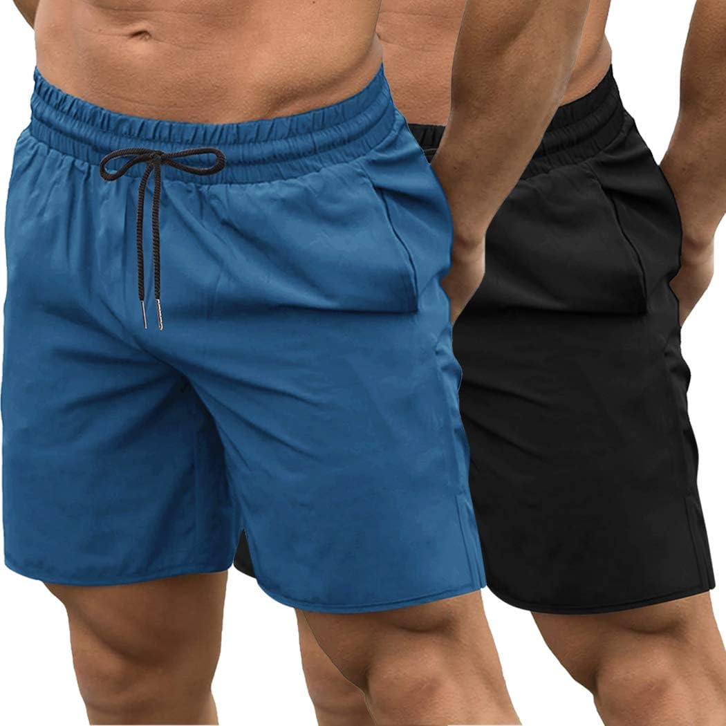 COOFANDY Men's Sweat Shorts 2 Pack for Gym and Workout Use