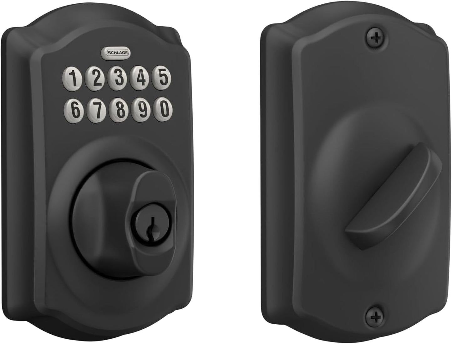 SCHLAGE BE365 CAM 622 Keypad Electronic Deadbolt in Matte Black