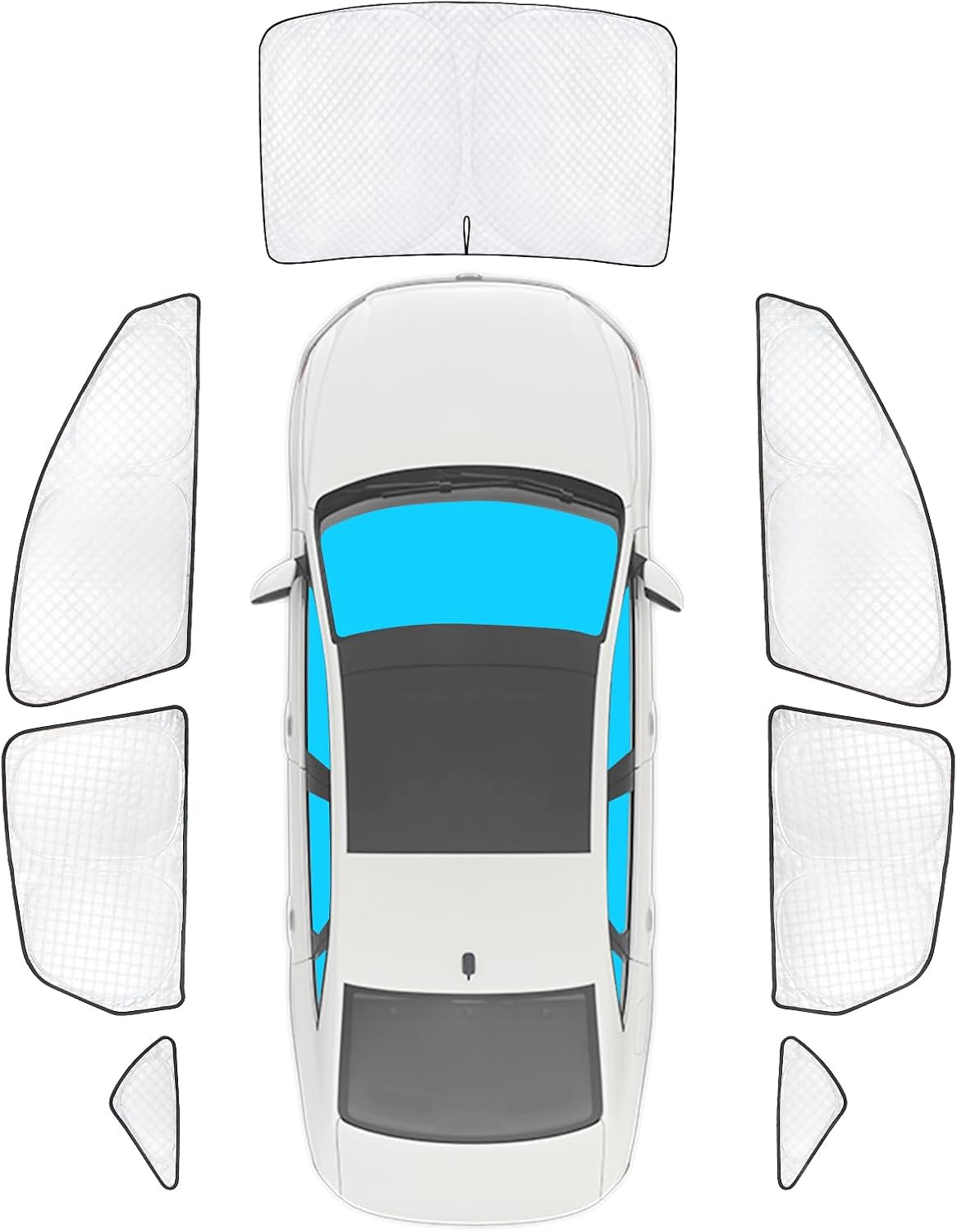 KMF 7pcs Full Window Sun Shades for Volkswagen Jetta 2019-2025
