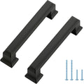 Matte Black Cabinet Pulls 3-3/4 in Hole Center - Durable Zinc Alloy